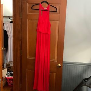 Medium Red razor back maxi dress.